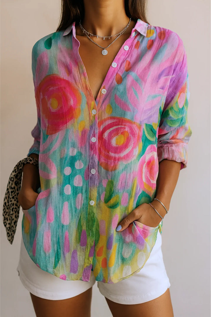 Astra  | Colourful Pattern Blouse