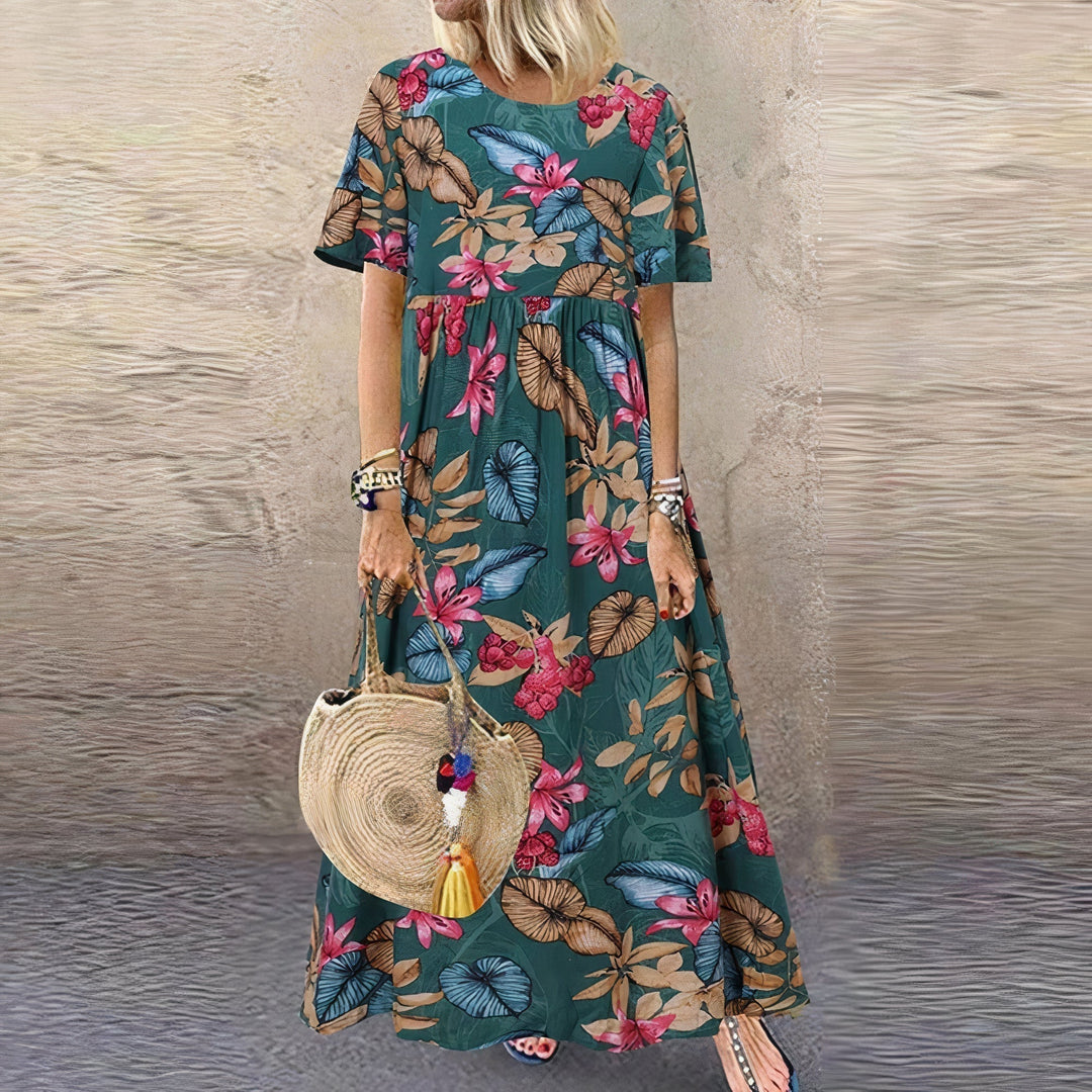 Selene | Elegant Floral Maxi Dress