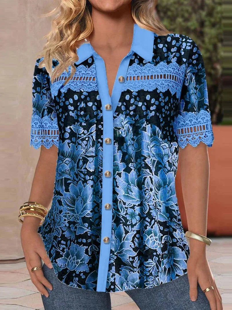 Trina | Lace Graphic Top