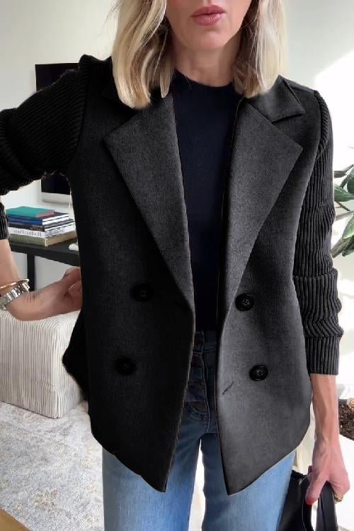 Gwen | Tailored Knit-Sleeve Blazer