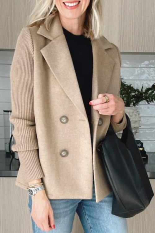 Gwen | Tailored Knit-Sleeve Blazer