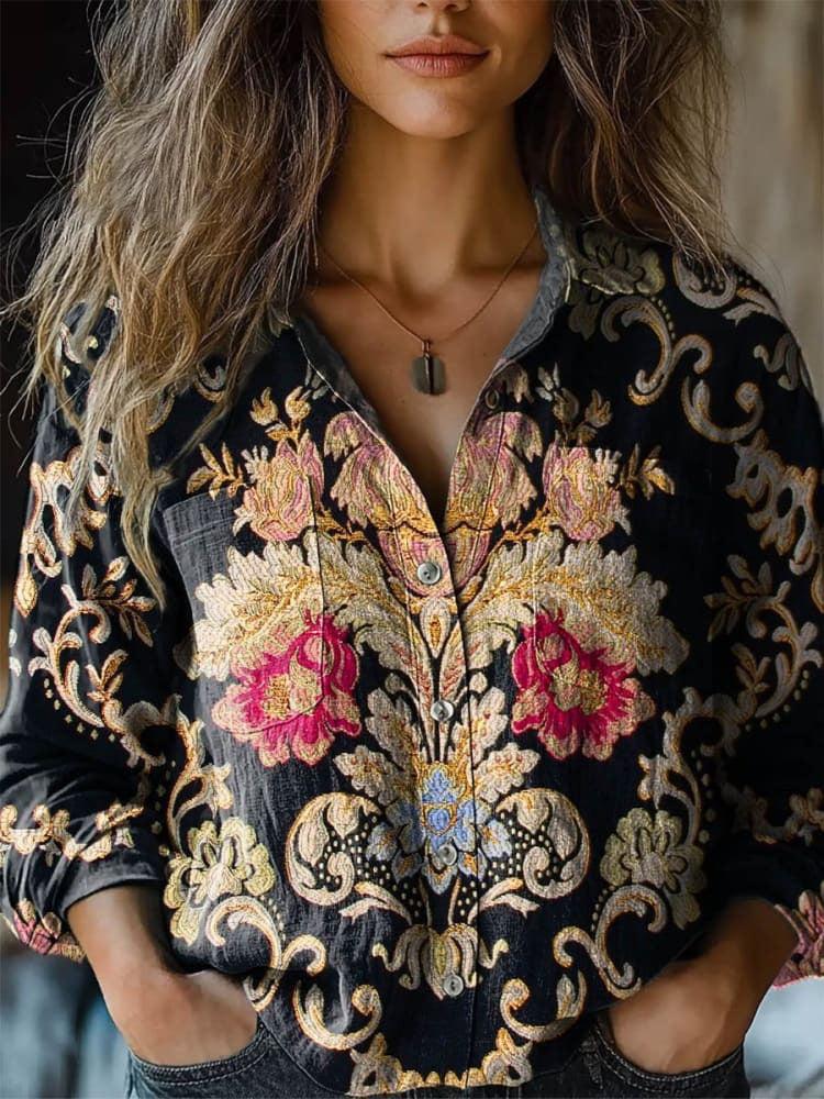 Stephanie | Collared Floral Shirt