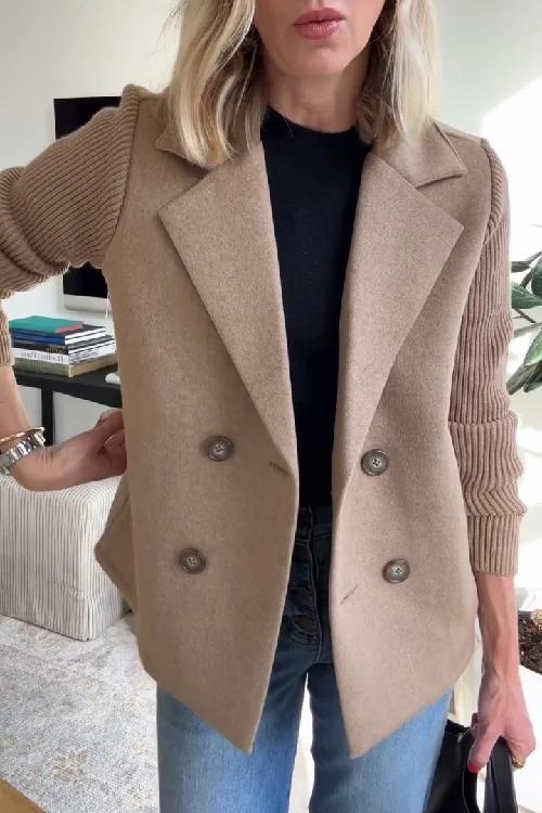 Gwen | Tailored Knit-Sleeve Blazer